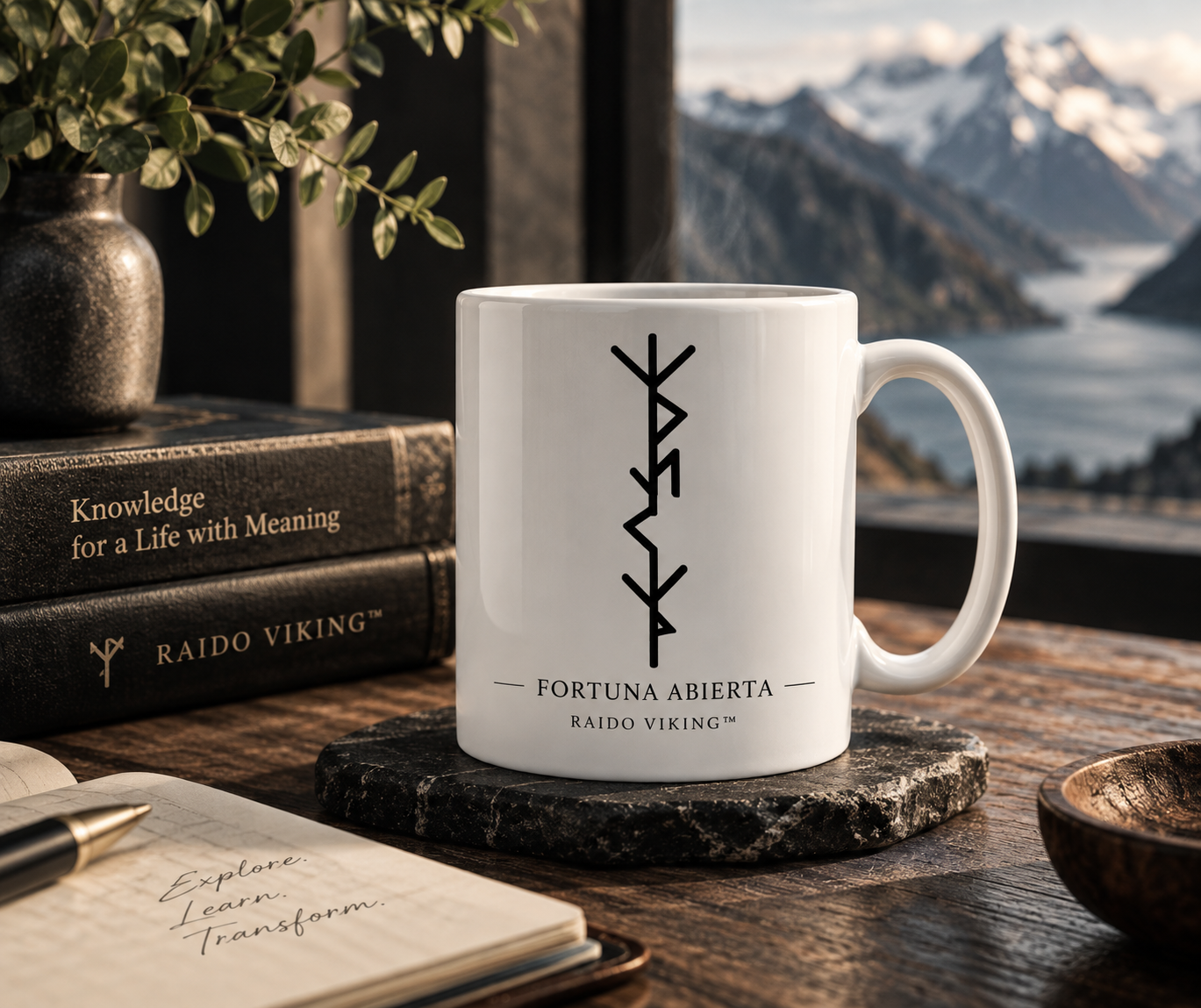 Mug Fortuna Abierta — Raido Viking™